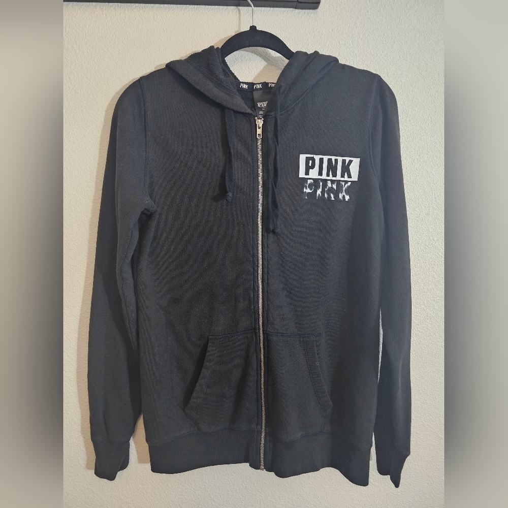 Victoria's Secret Black Hoodie with PINK Logo